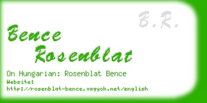 bence rosenblat business card